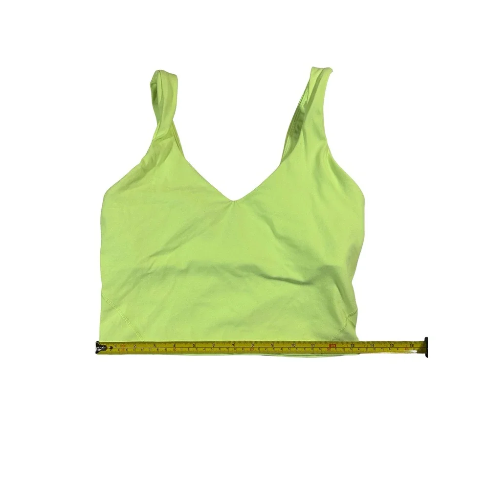 Lululemon Align Tank Top Electric Lemon Neon Yellow Green Size 6 Nulu Crop Bra
